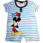 Boys baby Romper blue stripe - Mickey Mouse
