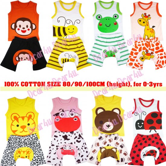 Baby boys/girls singlet and shorts sets - bee - Click Image to Close