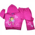 Girls Dora and Boots STAR hooded fleece jumper outfit set