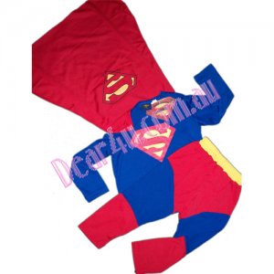 Superman Costume party dress up with cape 3pcs outfit