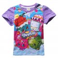 Girls Shopkins cotton t-shirt - purple