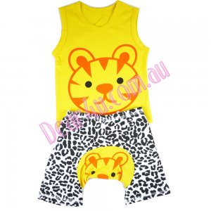 Baby boys/girls singlet and shorts sets - tiger