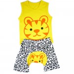 Baby boys/girls singlet and shorts sets - tiger