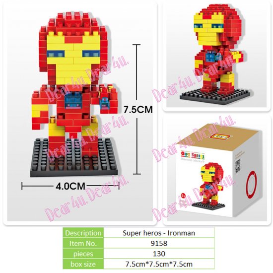 Super hero spiderman batmLOZ iBLOCK Micro Mini Building Lego set - Click Image to Close