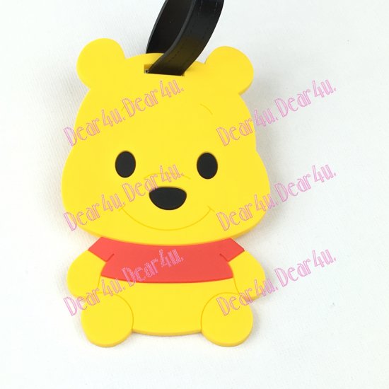Silicone Travel Luggage Baggage Tags - Winne the pooh - Click Image to Close