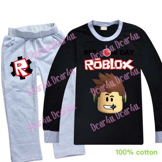 Boys ROBLOX 100% cotton long sleeve pjs outfit - A - Click Image to Close