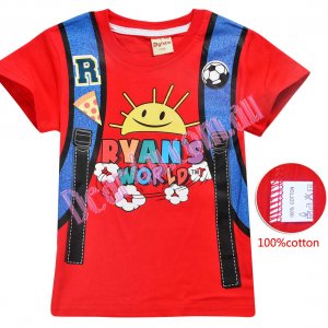 Ryan toys review 100% cotton T-shirt - red