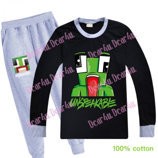 Boys Unspeakable 100% cotton long sleeve pjs outfit - Click Image to Close