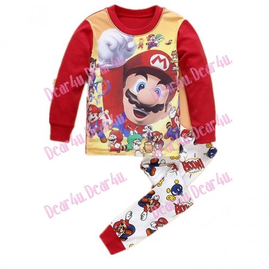 Babies boys cotton 2pcs pyjama pjs - Super Mario - Click Image to Close