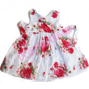 Girls flower pinafore printed dress