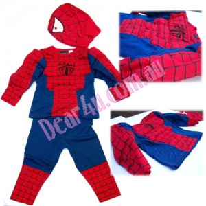 Spiderman Costume party dressup padded Muscle Mask 3pcs