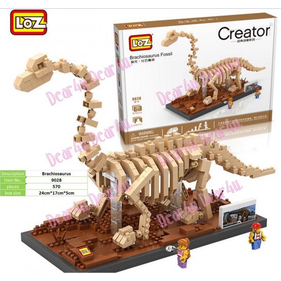 Dinosaur Fossil LOZ iBLOCK Micro Mini Building Lego - Click Image to Close