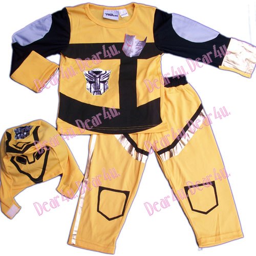 Transformers Costume party dress up with Mask yellow Bumblebee - Click Image to Close