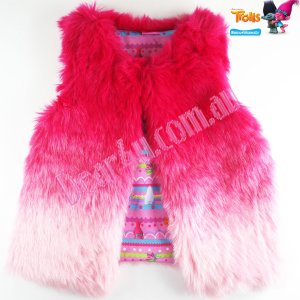 Girls Trolls fur vest outwear