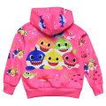 Girls hoodie top with pants outfit set - Baby Shark pink