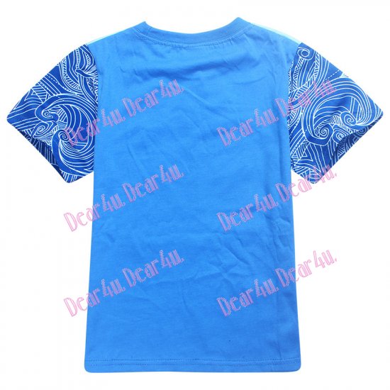 Boys MOANA short sleeve tee t-shirt - Maui and Kakamora - Click Image to Close