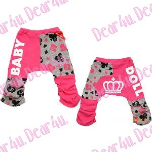 Baby boys/girls spring/autumn thick tights pants leggings-pink - Click Image to Close