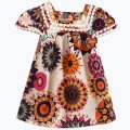 Girls Vintage Floral Chiffon Lace Frilled Ruffle party dress