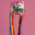 My Little Pony Girls Hair Clips with hair Multiple Colours(pair)