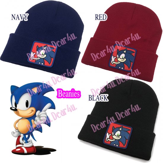 Kids adult beanie cap - Sonic the hedgehog - Click Image to Close