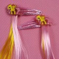 My Little Pony Girls Hair Clips with hair Multiple Colours(pair)