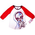 Girls Monster High tee with three-quarter sleeve - red