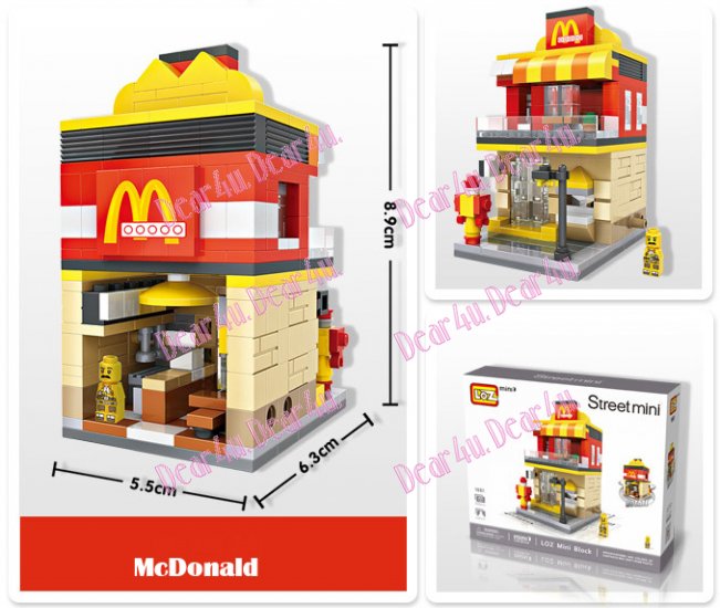 Street mini - McDonald LOZ iBLOCK Micro Mini Lego - Click Image to Close