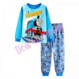 Babies boys long sleeve cotton 2pcs pyjama pjs - Thomas