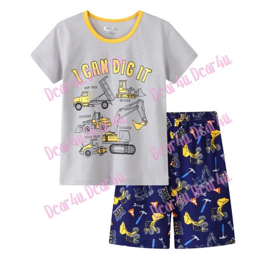 Babies boys Digger 2pcs pyjama pjs - cotton - Click Image to Close