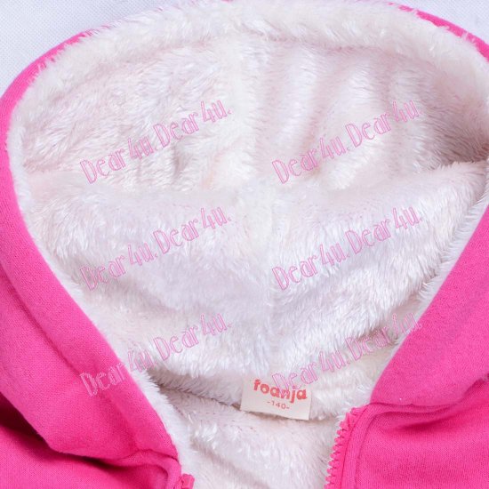 Frozen hoodie jacket Hoodie coat Winter hot pink - Click Image to Close