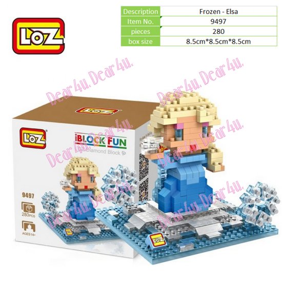 Frozen Elsa Anna Olaf LOZ iBLOCK Micro Mini Building Lego set - Click Image to Close