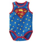 Boys baby toddler cotton Romper - Superman nonesleeve
