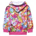 Girls cotton thin hoodie jacket - shopkins pink