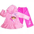 Girls Pink Hoodie Tracksuit outfit 2 pcs set - dora