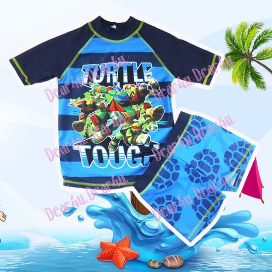 Kids swimming bather swim suit top trunks - Ninja Turtles TMNT - Click Image to Close