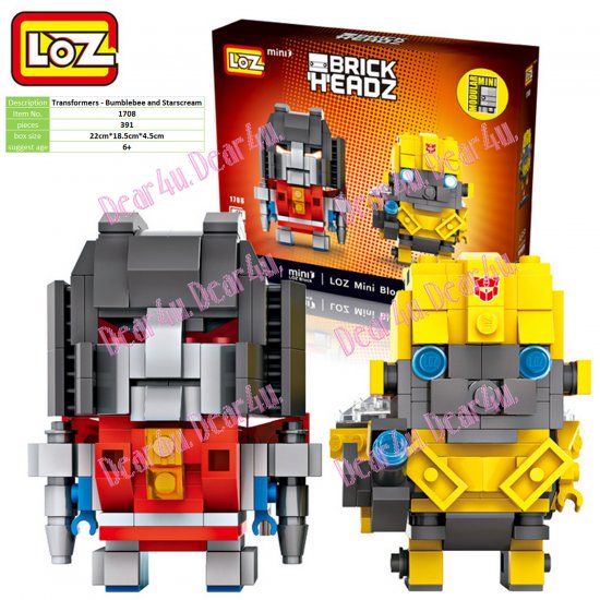 Transformers bumblebee and starcream LOZ iBLOCK Micro Mini Lego - Click Image to Close