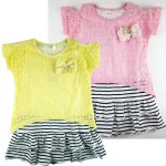 Girls babies summer party dress double layer