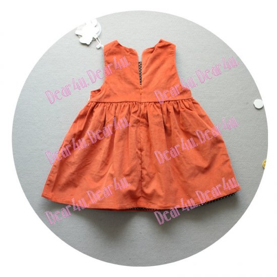 Girls stylish LITTLE FOX party princess spring autumn dress - Click Image to Close