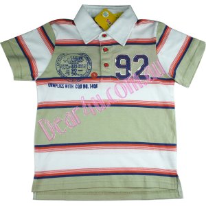 Boys 100% cotton brown stipeT-shirt - 92
