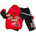 Boys winter Spiderman hoodie zip tracksuit outfit 2pcs set