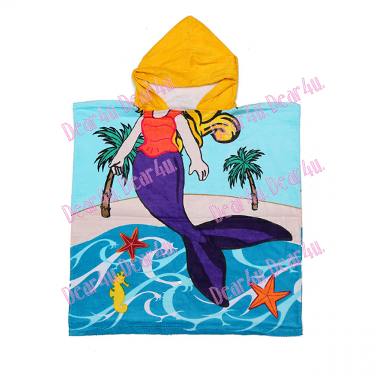 Boys Girls Large Bath / Beach Towel - Mermaid - Click Image to Close