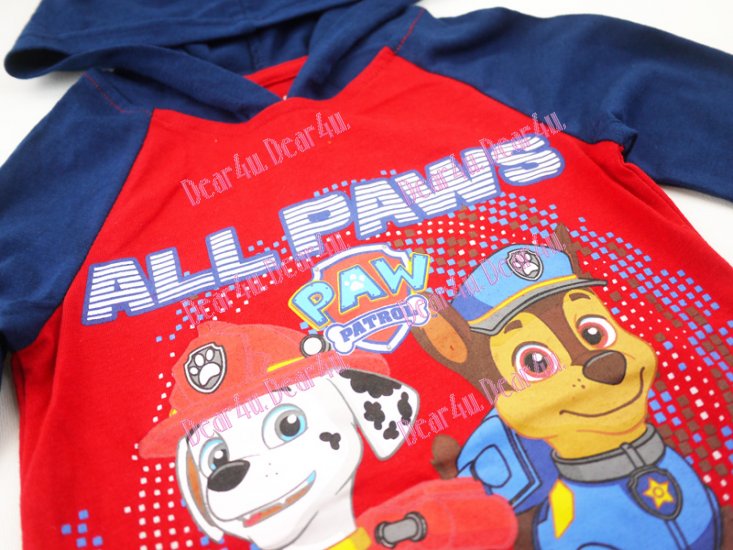 Boys Paw patrol hoodie top - red - Click Image to Close