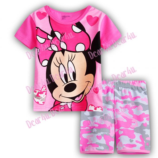 Babies Girls Minnie Mouse 2pcs pyjama pjs - cotton - Click Image to Close