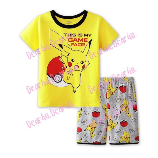 Babies boys Pokemon Pikachu 2pcs pyjama pjs - cotton 2 - Click Image to Close