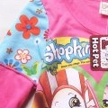 Girls long sleeve 100% cotton dress - shopkins pink