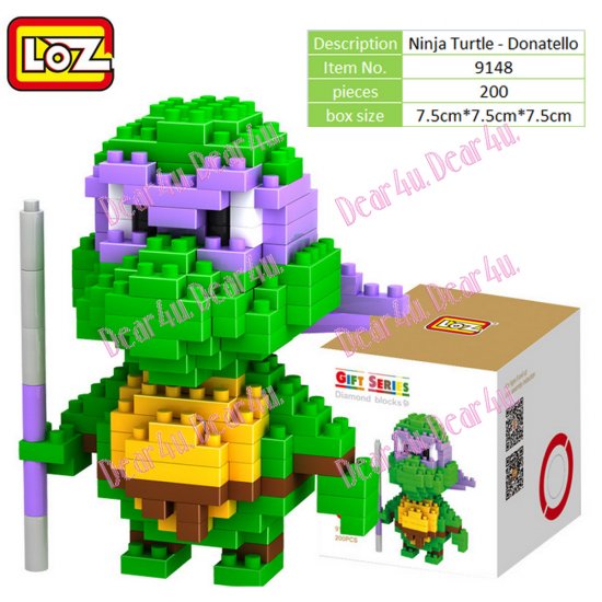 Ninja Turtle LOZ iBLOCK Micro Mini Building Lego set - Click Image to Close