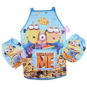 Boys kichen chef craft cooking apron with sleeves - Minion