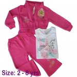 Girl pink long sleeve top Jacket & pants 3pcs - Barbie