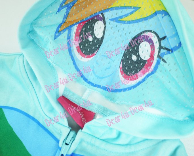 Girls My little pony cutie fleece hoodie jacket with mask - Click Image to Close