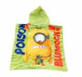 Girls boys small Bath / Beach hooded Towel - Minion